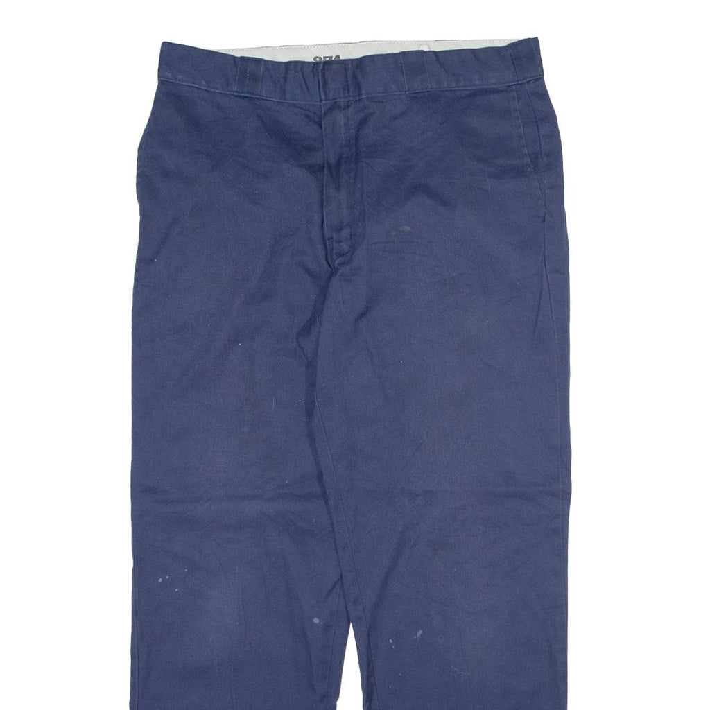 DICKIES 874 Workwear Mens Trousers Blue Regular Straight W36 L32