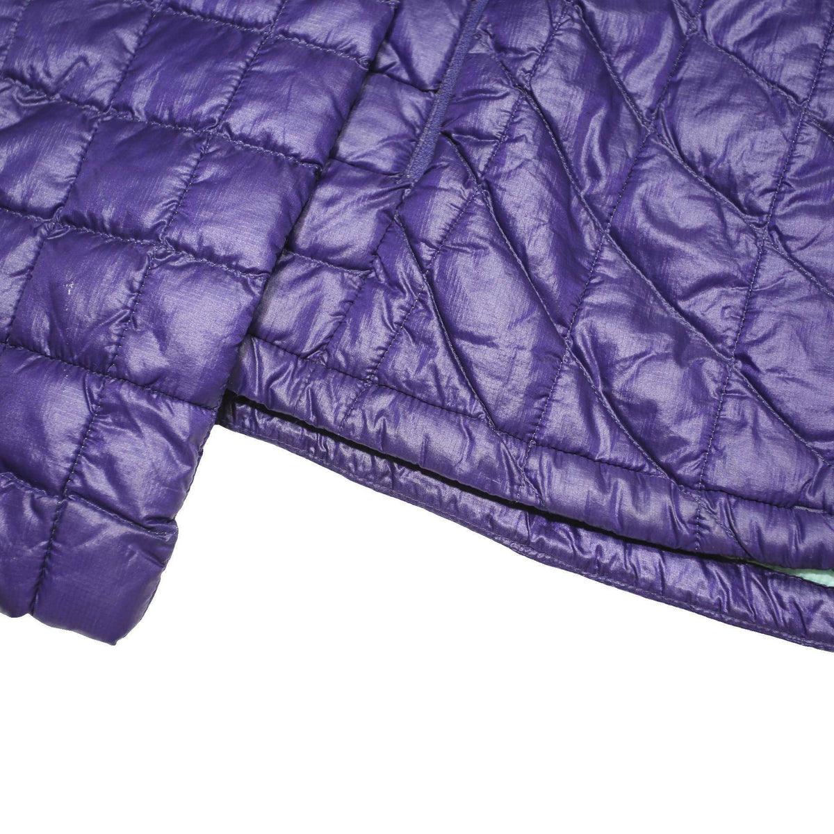 THE NORTH FACE Womens Purple Lightweight Quilted Hooded Jacket L Polyester Blend