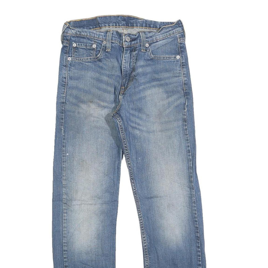 LEVI'S 513 Mens Jeans Blue Regular Straight Denim Medium W28 L32 Zip Cotton