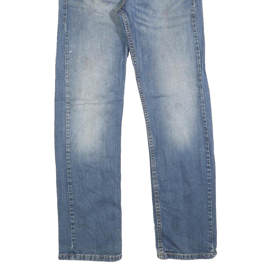 LEVI'S 513 Mens Jeans Blue Regular Straight Denim Medium W28 L32 Zip Cotton