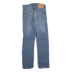 LEVI'S 513 Mens Jeans Blue Regular Straight Denim Medium W28 L32 Zip Cotton