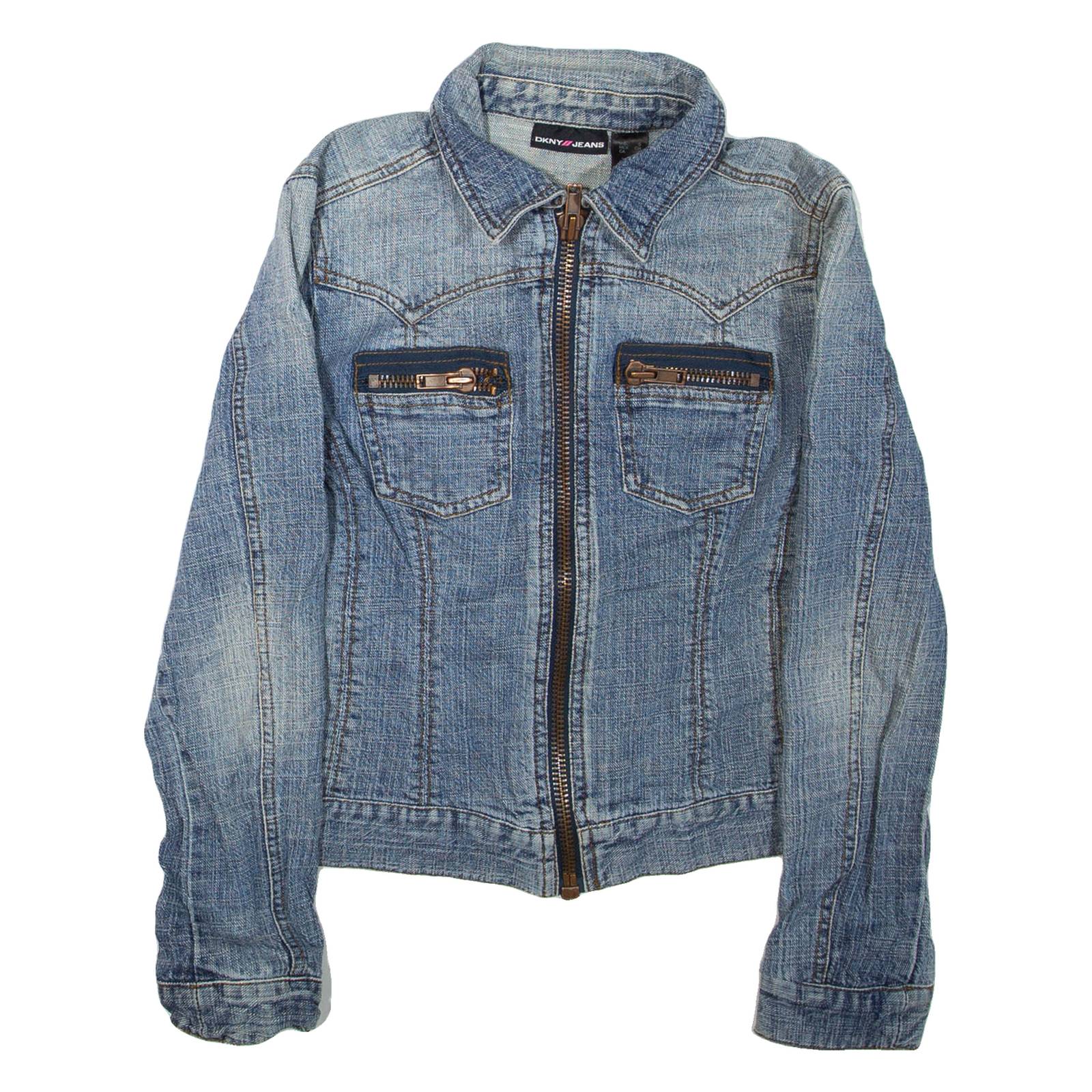 DKNY Womens Denim Jacket Blue S