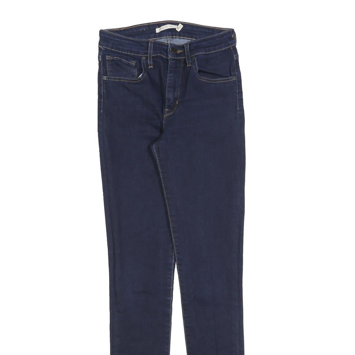 LEVI'S 721 Womens Slim Jeans Blue Denim W27 L32 Stretch Zip Closure