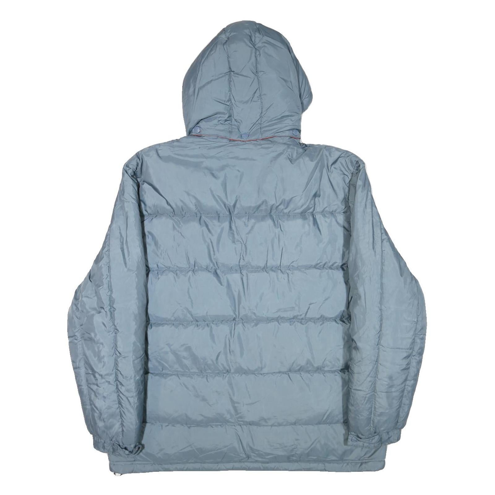 PUMA Mens Blue Hooded Jacket L Polyester Blend Plain Zip Hooded Sport Casual