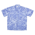 SAMBISAM Mens Blue Short Sleeve Shirt L Polyester Blend Casual Lightweight