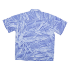 SAMBISAM Mens Blue Short Sleeve Shirt L Polyester Blend Casual Lightweight