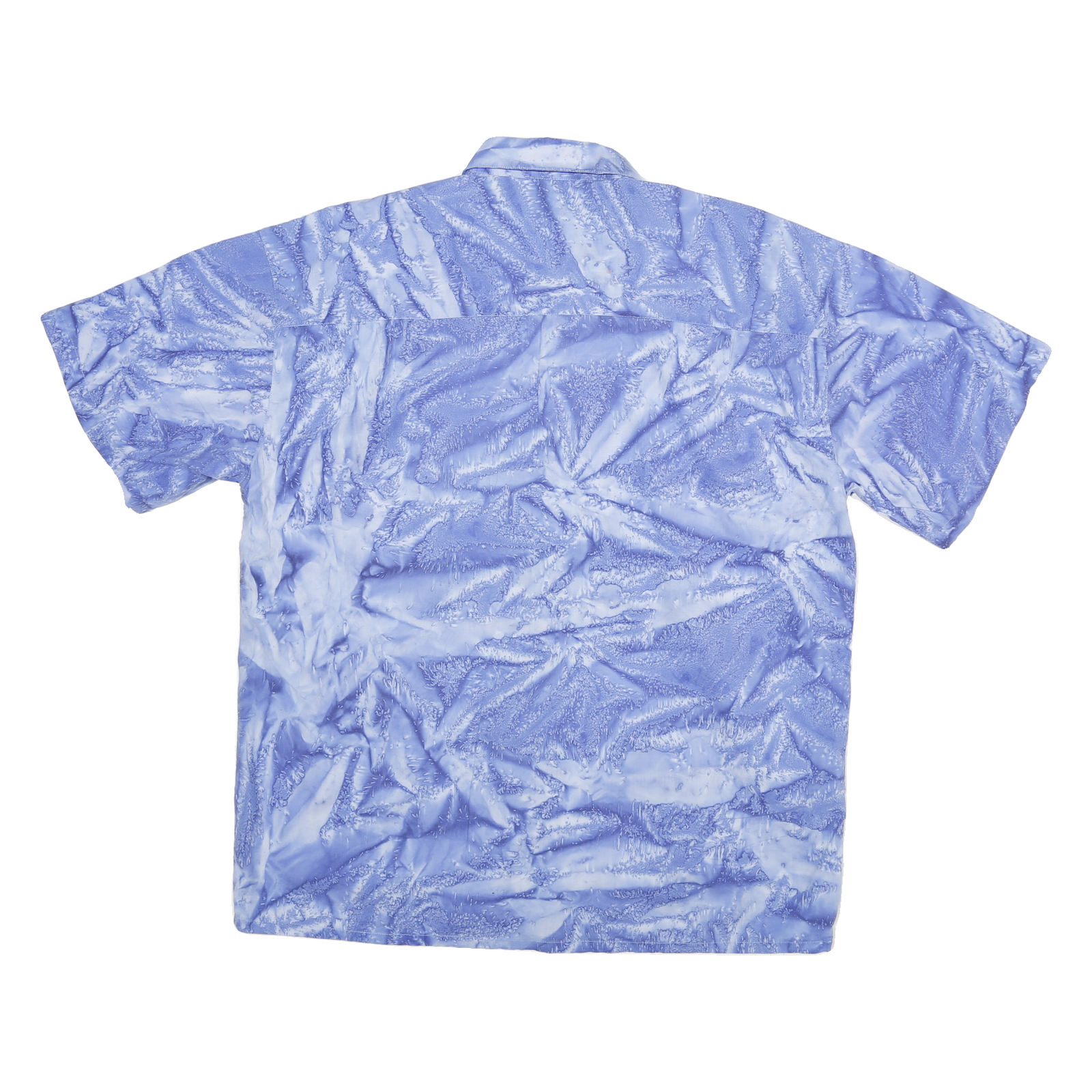SAMBISAM Mens Blue Short Sleeve Shirt L Polyester Blend Casual Lightweight
