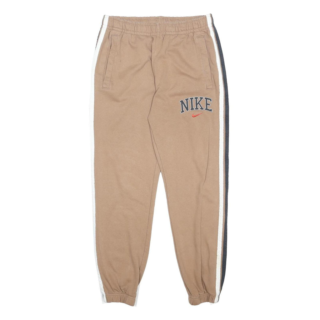 NIKE Mens Joggers Beige & Black Slim Tapered M W30 L28 Casual Sportswear