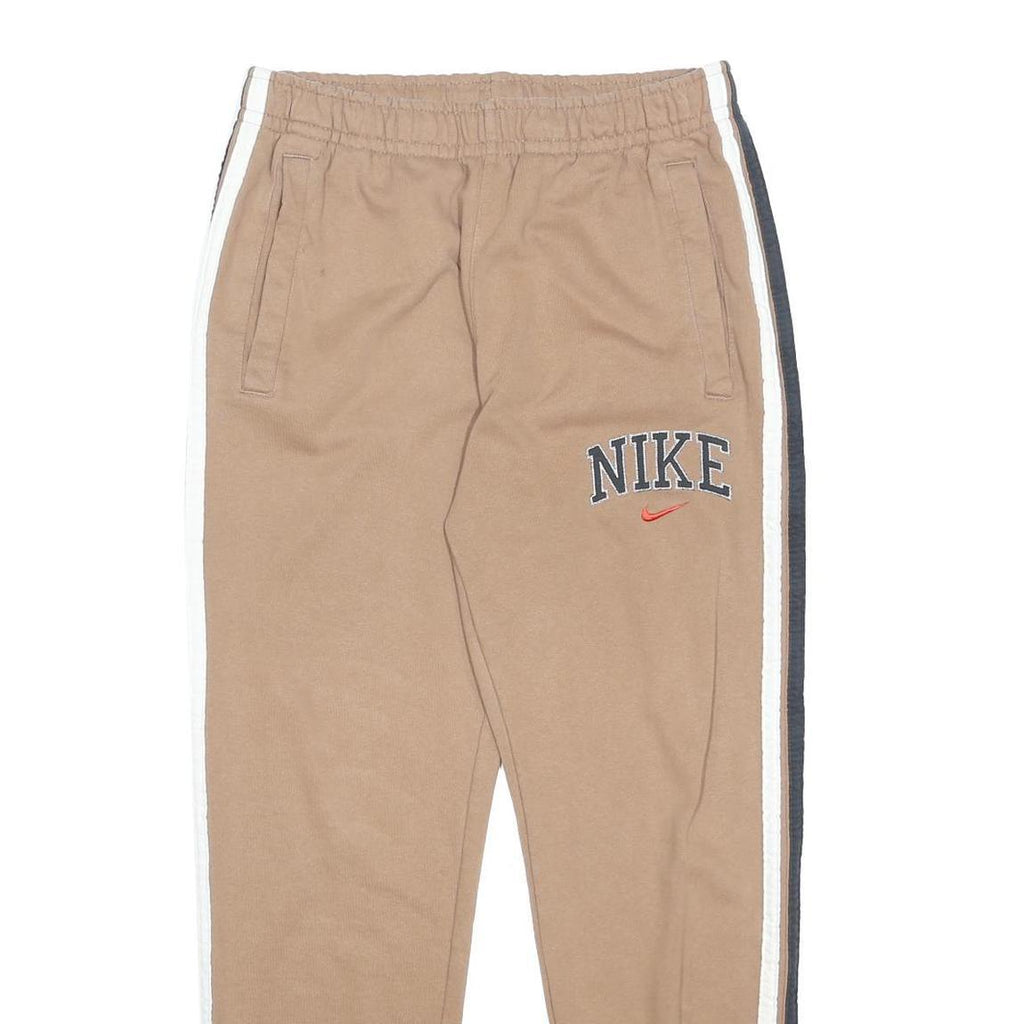 NIKE Mens Joggers Beige & Black Slim Tapered M W30 L28 Casual Sportswear