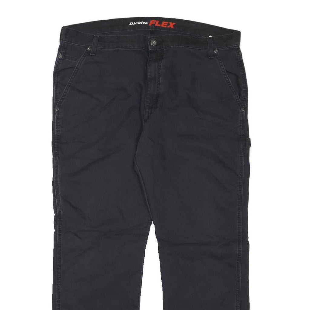 DICKIES Mens Cotton Blend Black Regular Straight Trousers W38 L29 Workwear