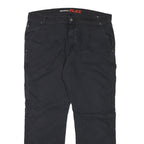 DICKIES Mens Cotton Blend Black Regular Straight Trousers W38 L29 Workwear