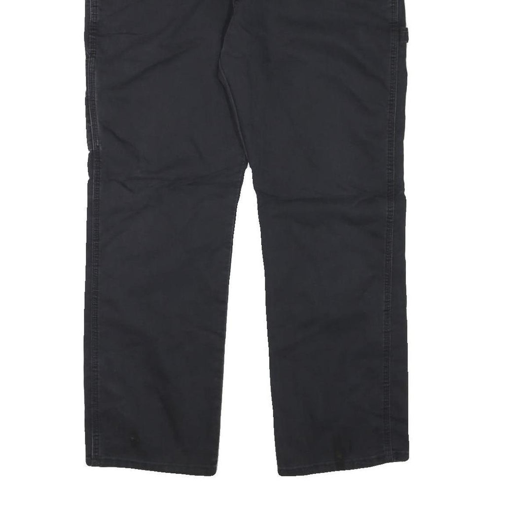 DICKIES Mens Cotton Blend Black Regular Straight Trousers W38 L29 Workwear