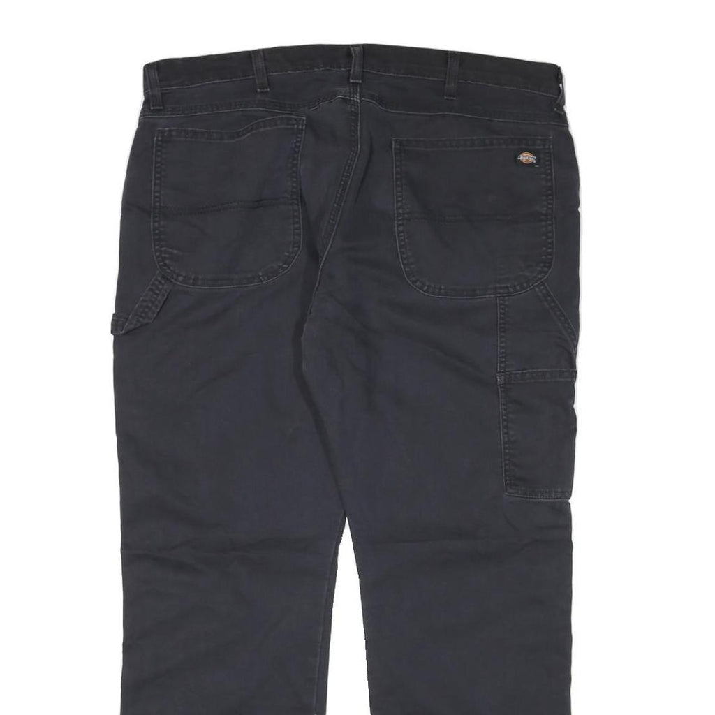 DICKIES Mens Cotton Blend Black Regular Straight Trousers W38 L29 Workwear