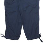 DRESSBARN Womens Navy Blue Casual Shorts UK 12 W32 Embroidered Cotton Blend