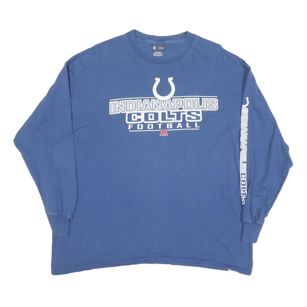 NFL Mens Blue Indianapolis Colts Football Long Sleeve Crew Neck T-Shirt XL