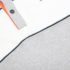 ADIDAS Mens Grey & White Cotton Short Sleeve Polo Shirt L Logo