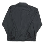 SILVESTER Mens Black Nylon Button Jacket S Plain Lightweight Casual Outerwear