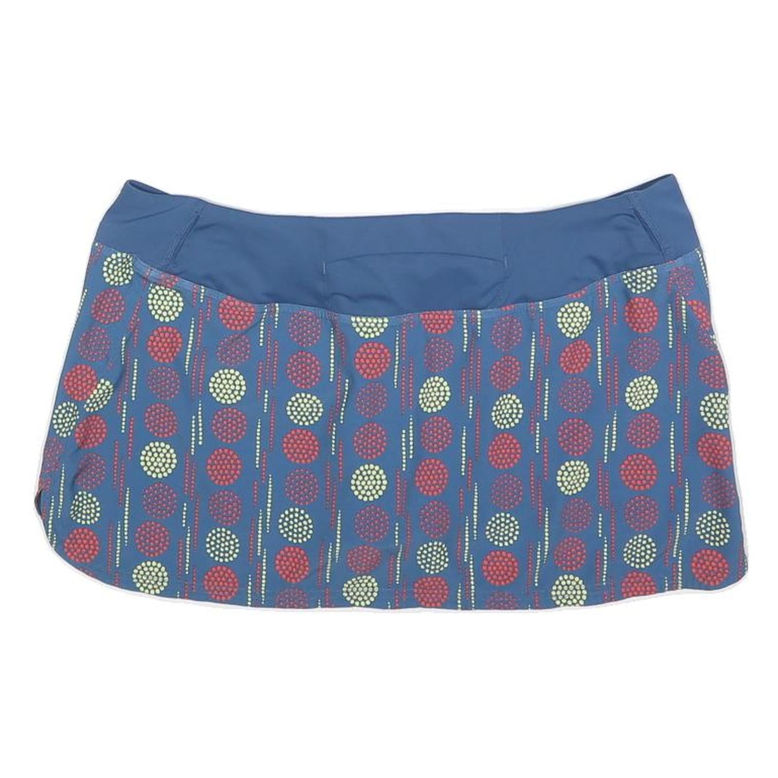 PATAGONIA Womens Blue & Red Printed Mini Polyester Blend Active Skort L