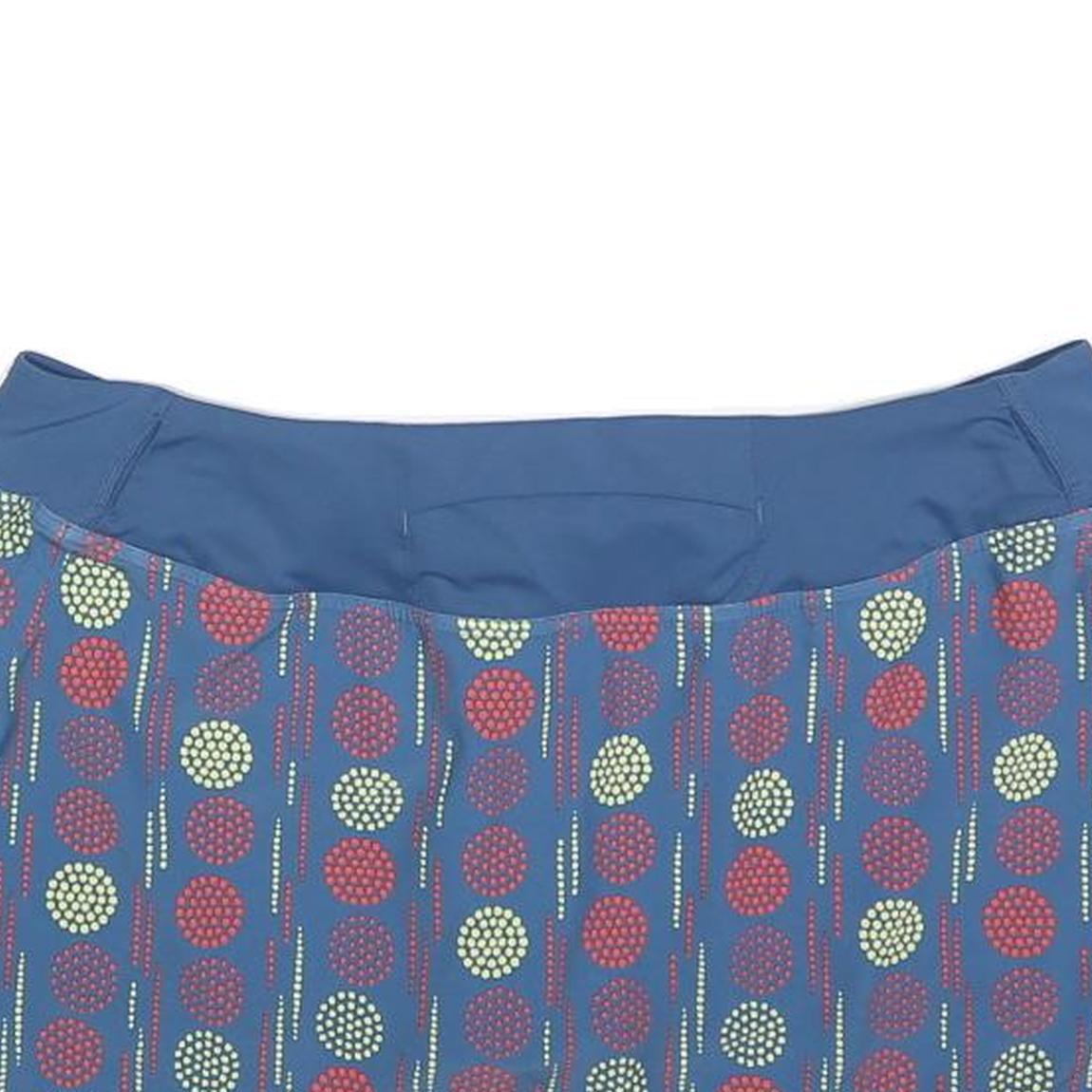 PATAGONIA Womens Blue & Red Printed Mini Polyester Blend Active Skort L