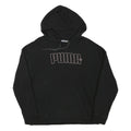 PUMA Mens Black Hooded Pullover Hoodie M Cotton Blend Casual Sweatshirt