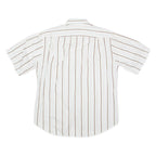 DINO FORLOZZI Mens Shirt White 90s Striped L