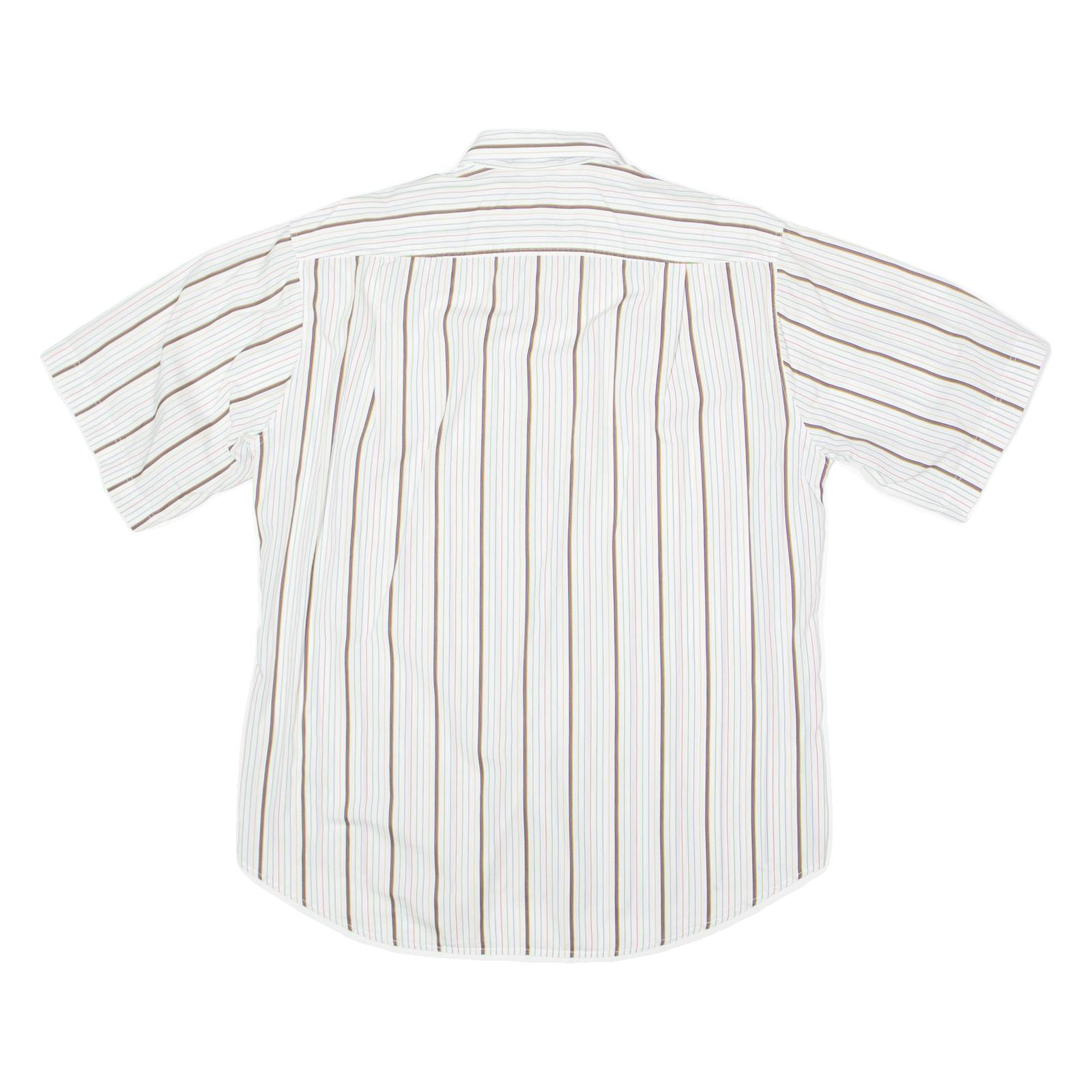 DINO FORLOZZI Mens Shirt White 90s Striped L
