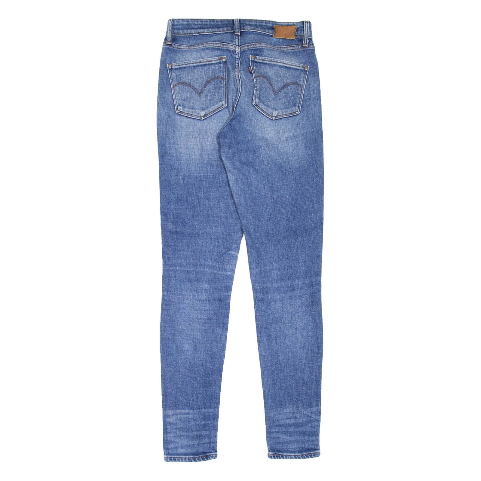LEVI'S High Rise Womens Jeans Blue Slim Skinny Stone Wash W25 L29