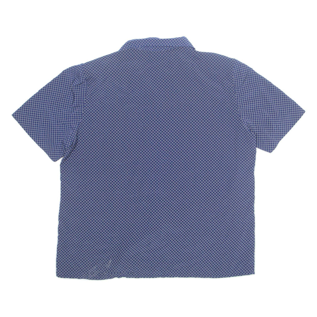 LESLIE FAY Womens Printed Shirt Blue Collared Polka Dot L