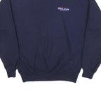 RUSSELL ATHLETIC Mens Navy Blue Sweatshirt L Crew Neck Cotton Blend Pullover