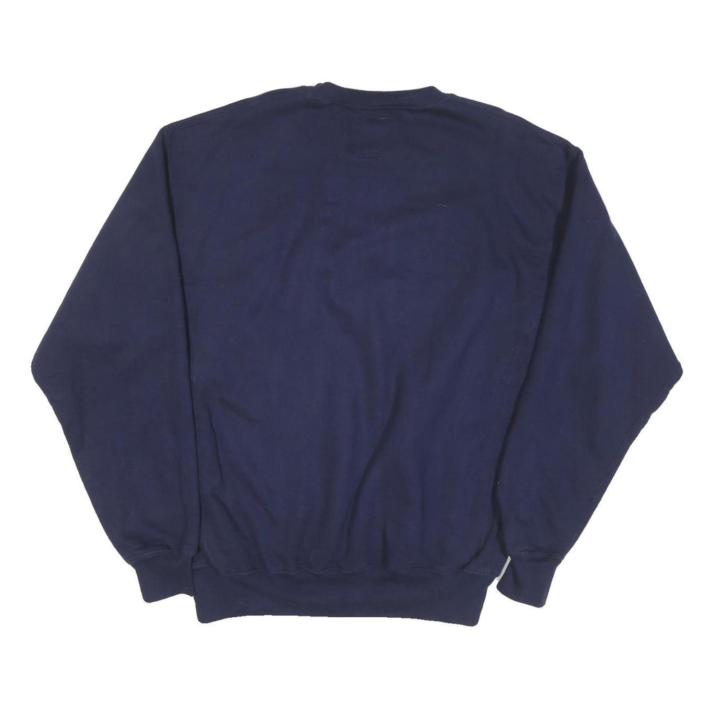 RUSSELL ATHLETIC Mens Navy Blue Sweatshirt L Crew Neck Cotton Blend Pullover