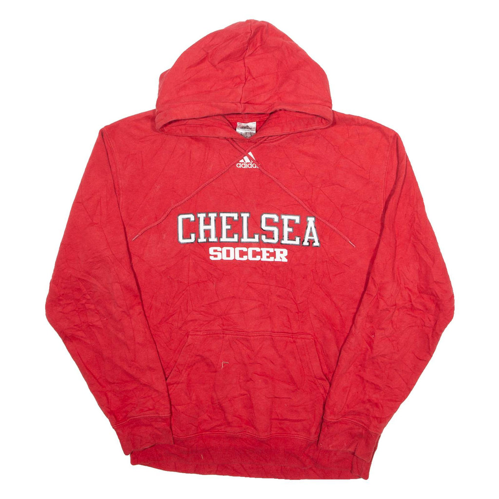 ADIDAS Chelsea Soccer Mens Red Hoodie USA S