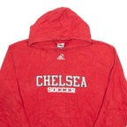 ADIDAS Chelsea Soccer Mens Red Hoodie USA S