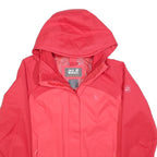 JACK WOLFSKIN Womens Red & Rose Outdoor Jacket UK 6 Polyester Zip Hooded