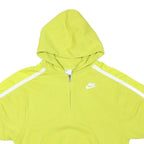 NIKE Mens Yellow Pullover Hoodie M Polyester Blend Lightweight Zip Sportswear