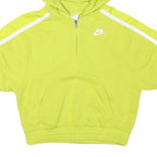 NIKE Mens Yellow Pullover Hoodie M Polyester Blend Lightweight Zip Sportswear