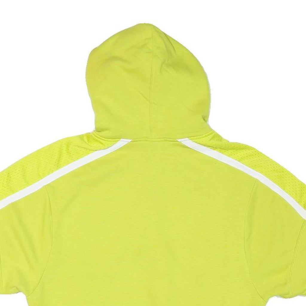 NIKE Mens Yellow Pullover Hoodie M Polyester Blend Lightweight Zip Sportswear