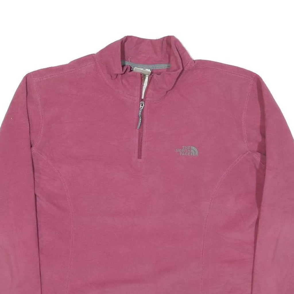 THE NORTH FACE Womens Pink Plain Pullover Knit Jumper Crew Neck L Fleece Thermal