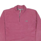THE NORTH FACE Womens Pink Plain Pullover Knit Jumper Crew Neck L Fleece Thermal