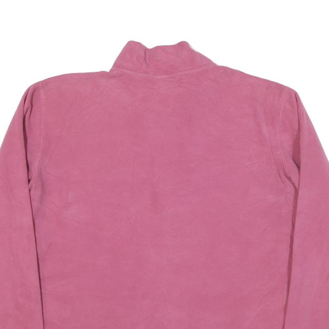 THE NORTH FACE Womens Pink Plain Pullover Knit Jumper Crew Neck L Fleece Thermal