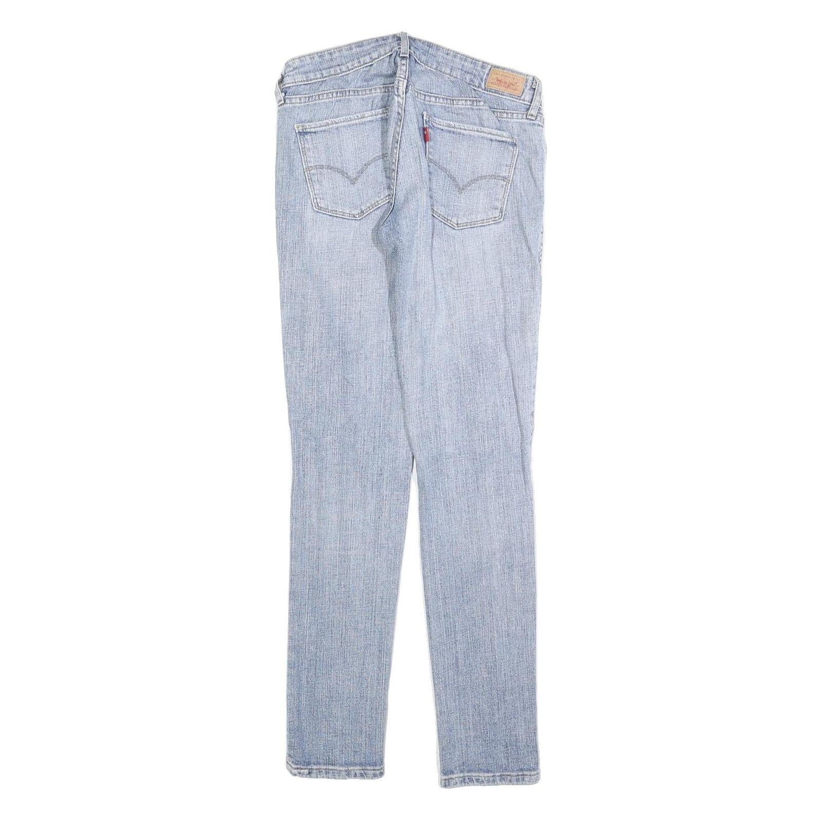 LEVI'S Womens Slim Blue Denim Light W26 L30 Slim Fit Jeans Zip Closure