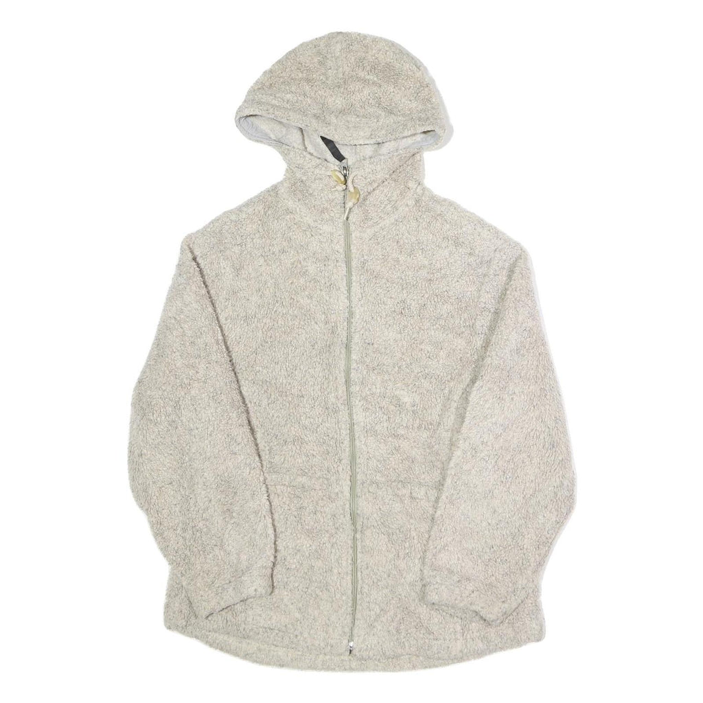WOOLRICH Womens Beige Hooded Jacket S Polyester Blend Zip Casual Outerwear