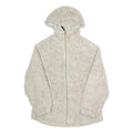 WOOLRICH Womens Beige Hooded Jacket S Polyester Blend Zip Casual Outerwear