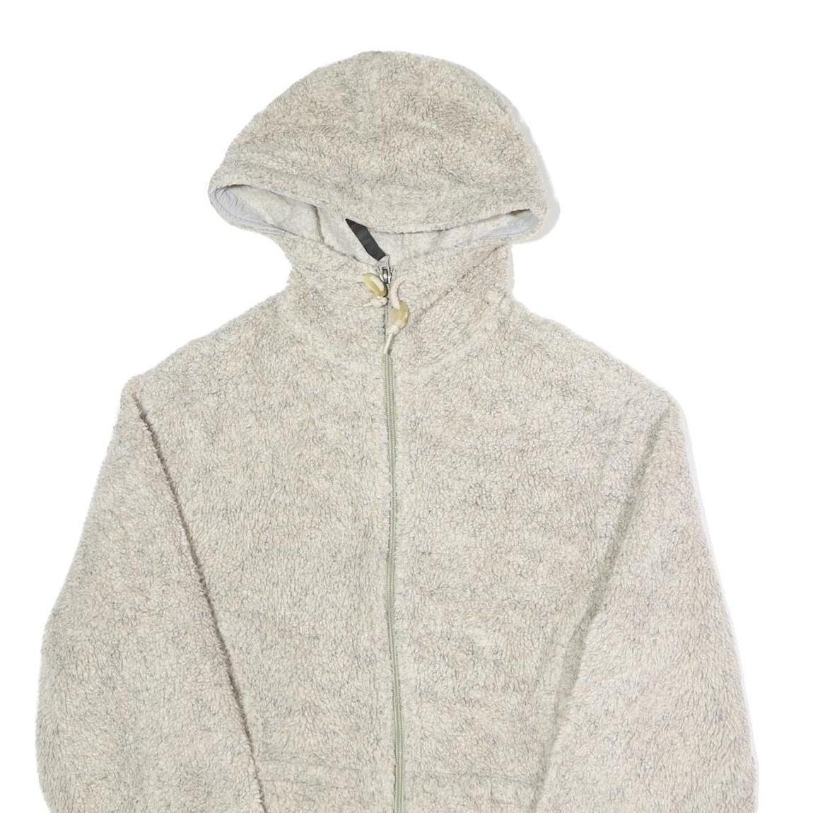 WOOLRICH Womens Beige Hooded Jacket S Polyester Blend Zip Casual Outerwear