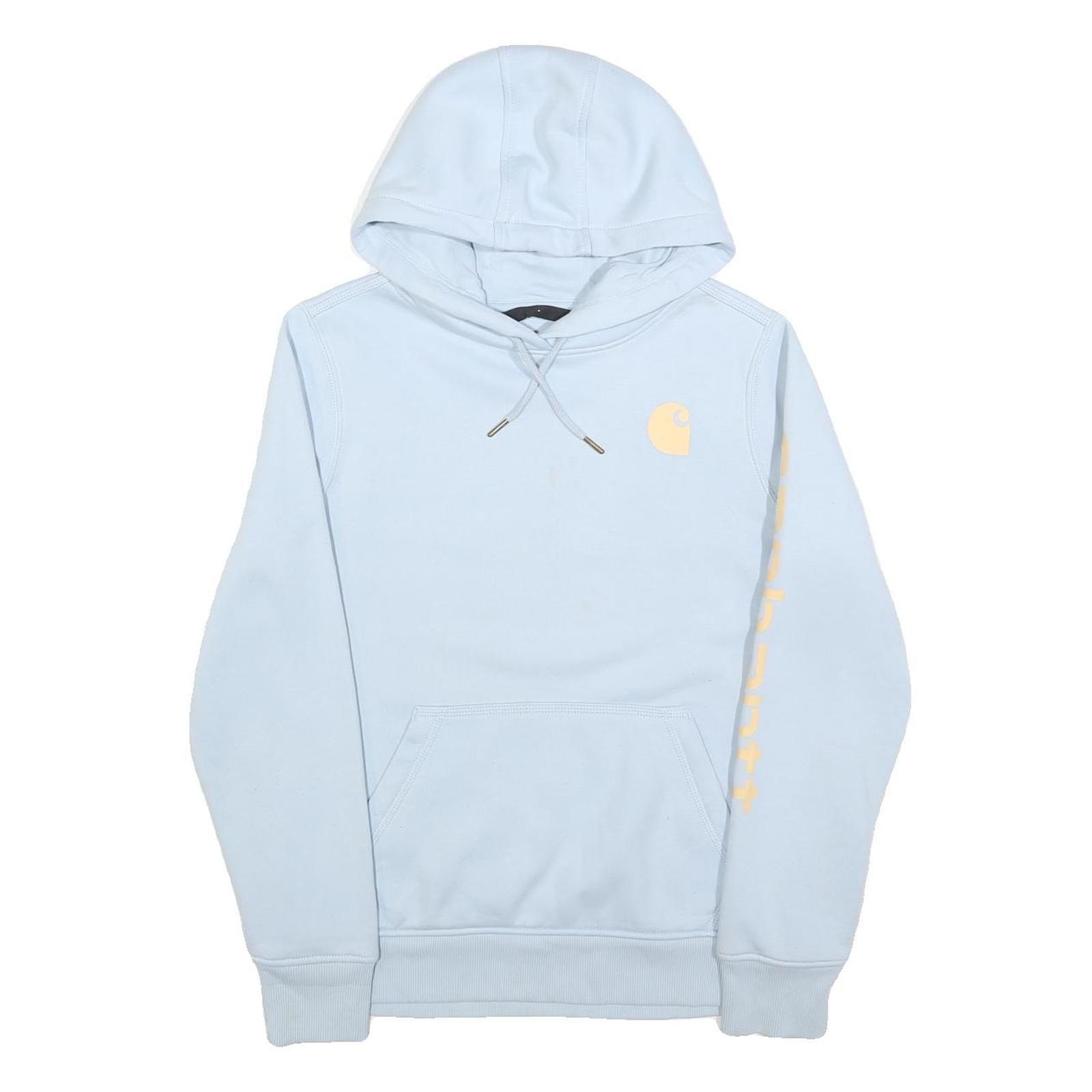 CARHARTT Womens Blue Hoodie S Cotton Blend Casual Pullover Sweatshirt