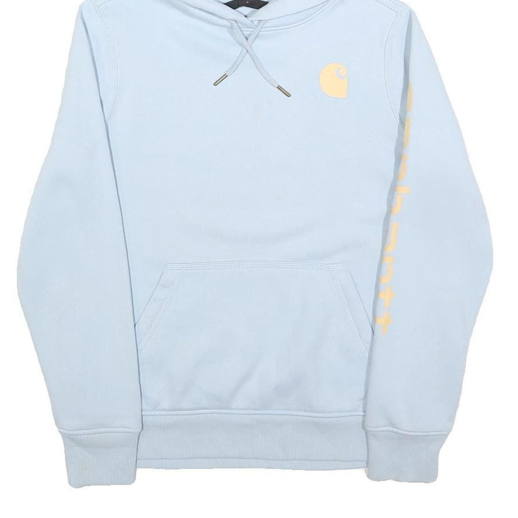 CARHARTT Womens Blue Hoodie S Cotton Blend Casual Pullover Sweatshirt