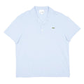 LACOSTE Mens Blue Short Sleeve Plain Polo Shirt L Cotton Blend Casual