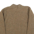 LACOSTE Boys Brown Wool Blend Plain Crew Neck Basic Knit Jumper Size L