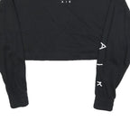 NIKE Womens Black Air Crew Neck S Crop Sweatshirt Casual Sportswear