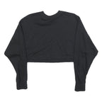 NIKE Womens Black Air Crew Neck S Crop Sweatshirt Casual Sportswear