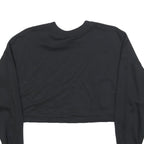 NIKE Womens Black Air Crew Neck S Crop Sweatshirt Casual Sportswear